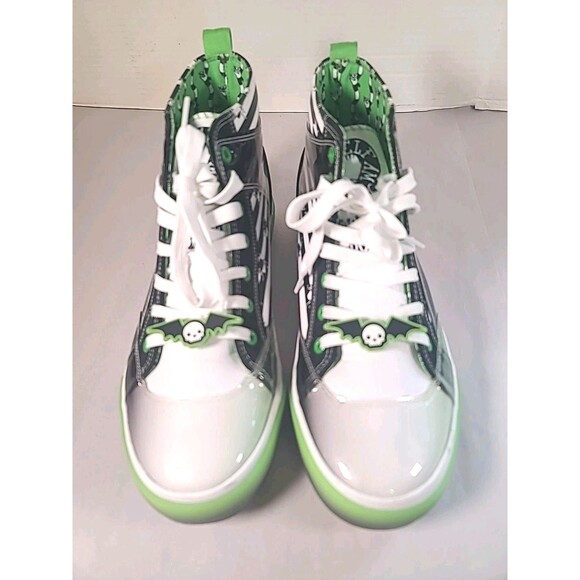 Ground Up Beetlejuice High Top Sneakers Women's Size 11 Green Lace Up Shoes - Picture 4 of 9
